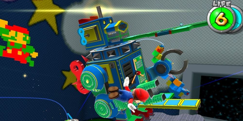 Big Mecha Bowser in Toy Time Galaxy from Super Mario Galaxy
