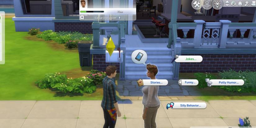 two sims interacting in sims 4