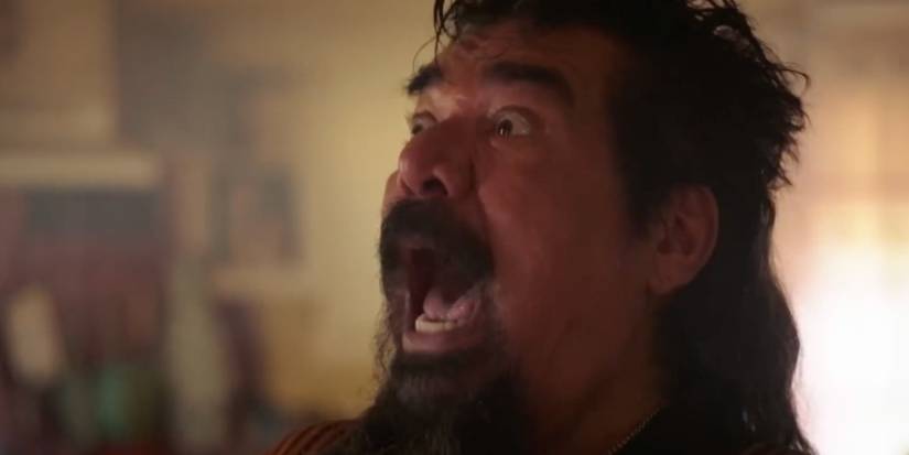 Uncle Rudy screaming in Blue Beetle