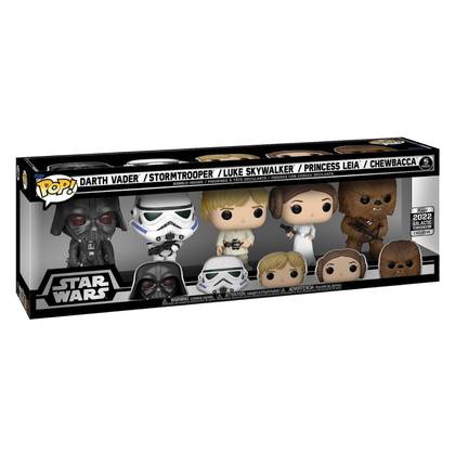 Funko Pop! Vinyl: Star Wars - Darth Vader, Stormtrooper, Luke Skywalker, Princess Leia and Chewbacca - 5 Pack (Shared Galactic Convention, Amazon Exclusive)