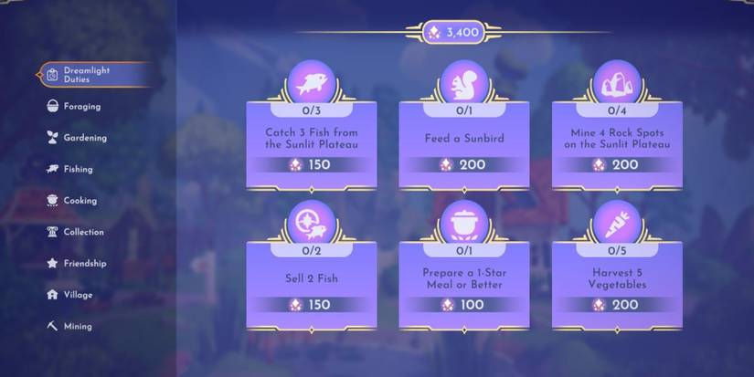 dreamlight menu dreamlight valley