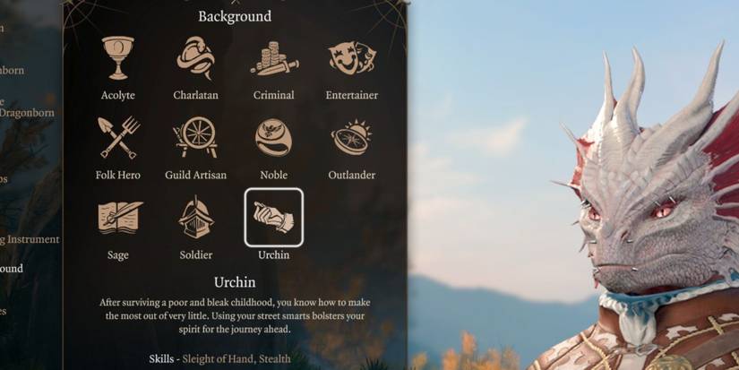 The Urchin background in Baldur's Gate 3