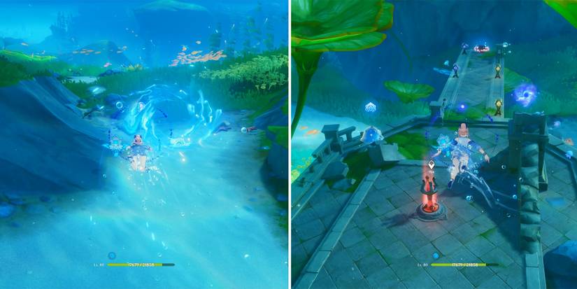 use the water current underwater in genshin impact