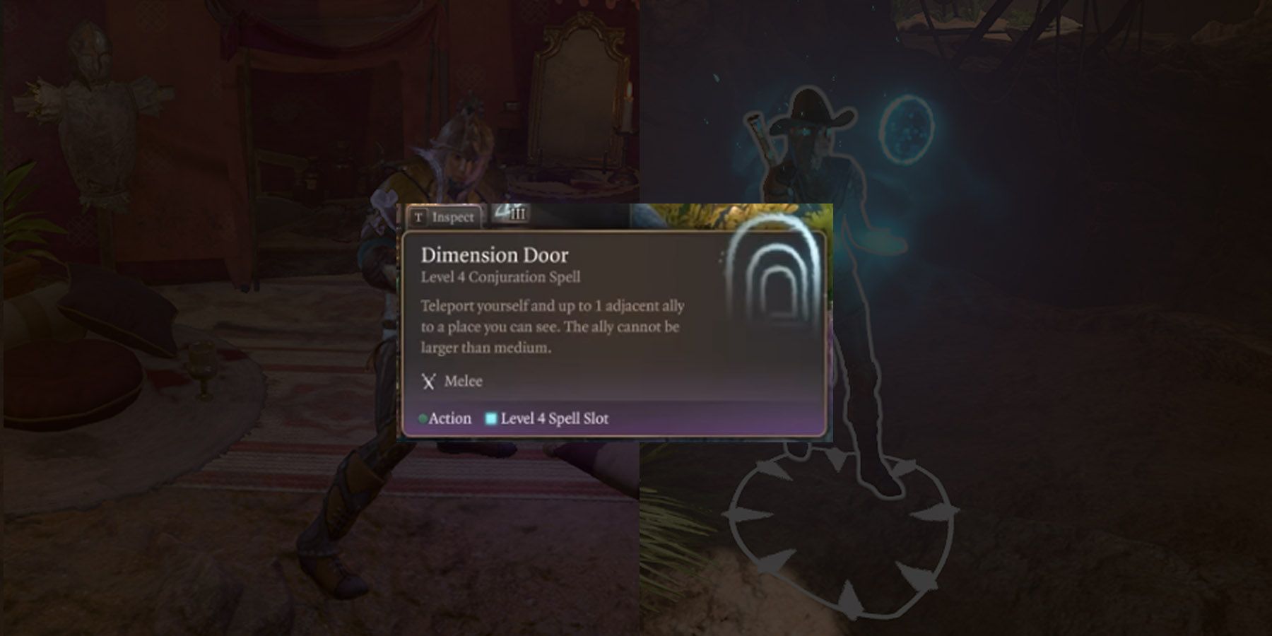 Using Dimension Door Spell in Baldur's Gate 3