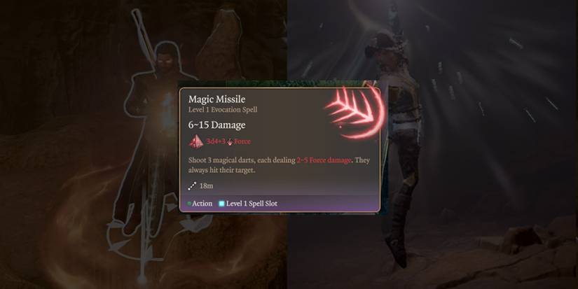 Using Magic Missile Baldur's Gate 3
