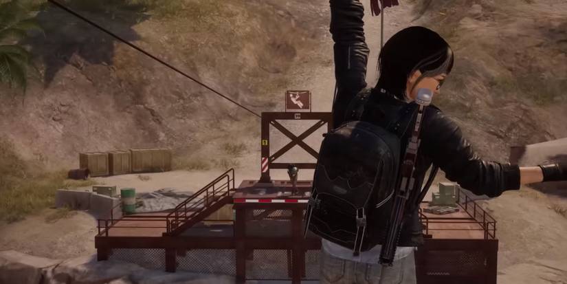 Using the Zipline in PUBG Miramar Update