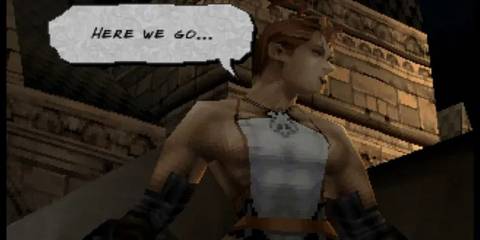 A cutscene featuring Ashley Riot from Vagrant Story.