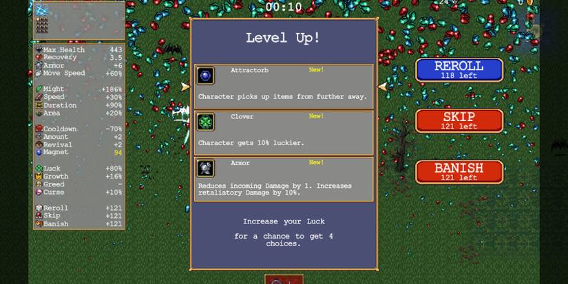 Vampire Survivors Clover Passive