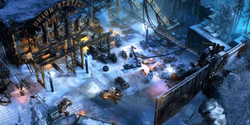 A player exploring a station in Wasteland 3