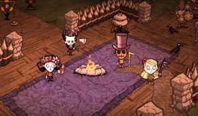 Wilson, WIllow, WX-78, Wendy in Don't Starve Together