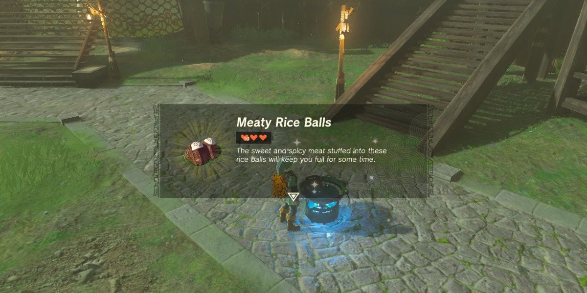 Zelda Tears of the Kingdom Best Health Recipes- Meaty Rice Balls