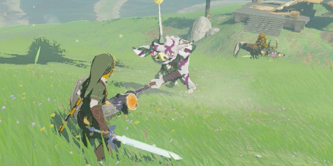 Zelda: Tears of the Kingdom: Jugador crea una máquina asesina de Bokoblins plateados.