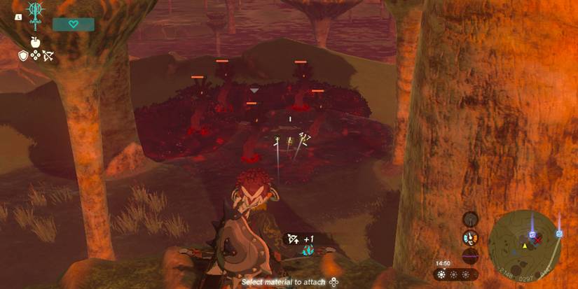 Link firing Zonai Cannons at Gloomhands