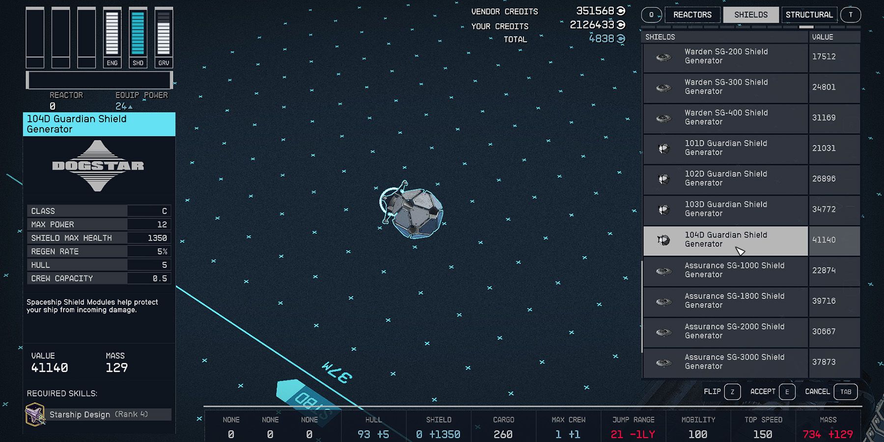 104d guardian shield generator in starfield