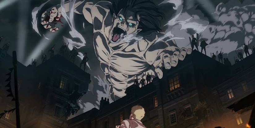 Eren Attacking Marley In Titan Form