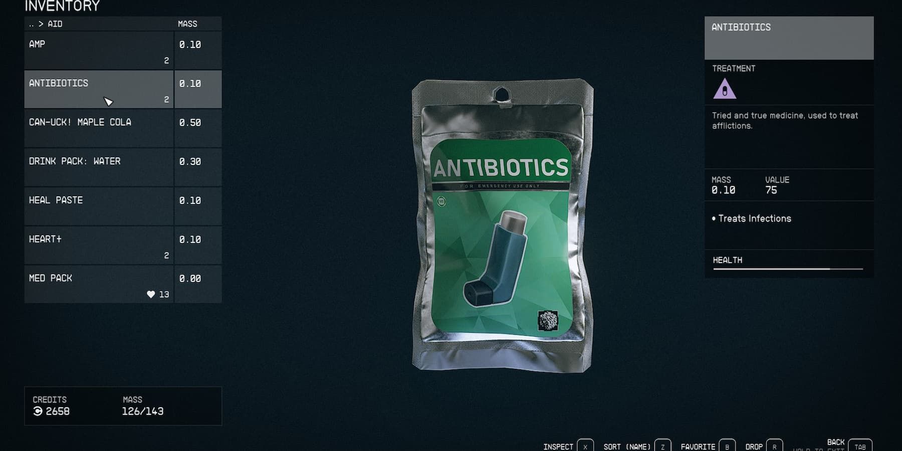 Anti-infection meds in Starfield