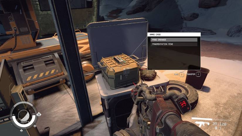 A grenade found in a box in Starfield