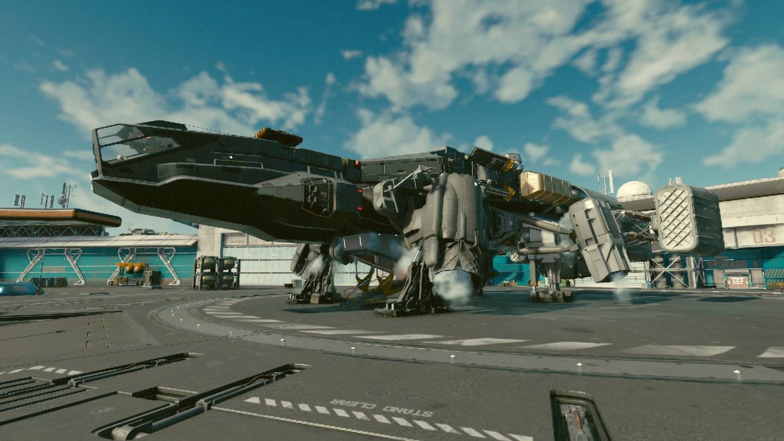 A customized ship in Starfield