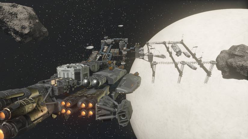 Stroud-Ecklund space station in Starfield