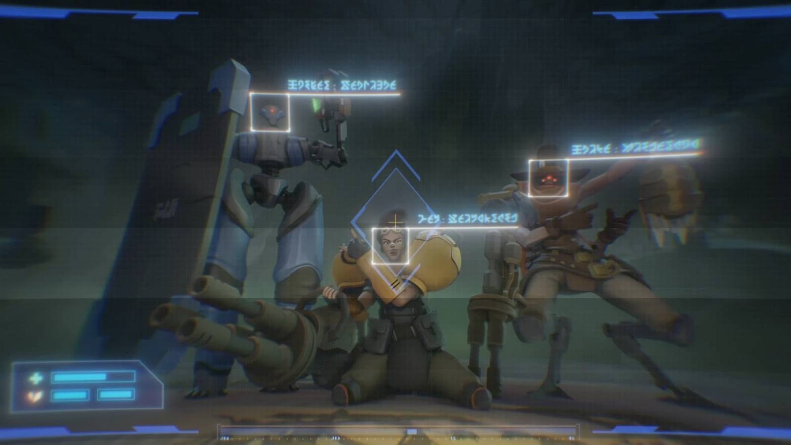 Three playable characters from Endless Dungeon