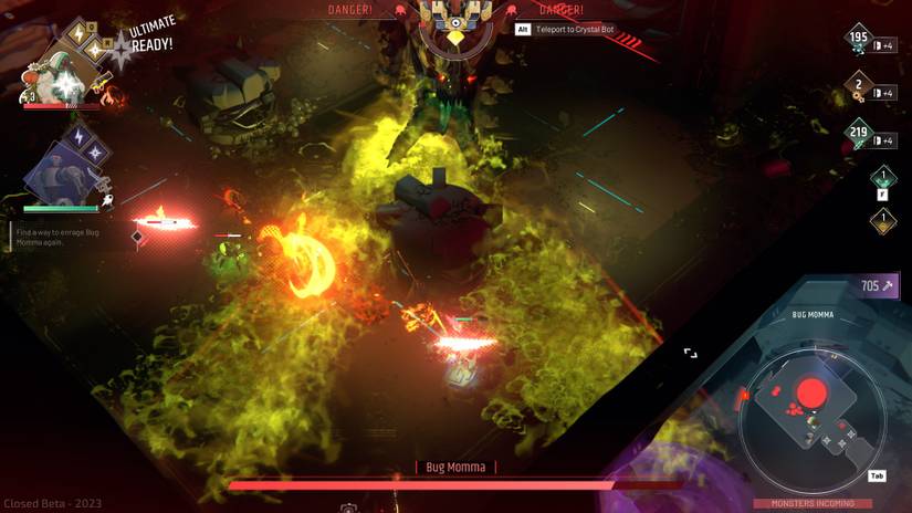 Fighting Bug Momma in the Endless Dungeon CBT