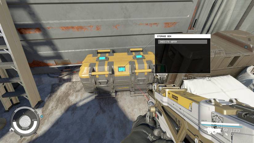 Indicite Wafer in a random container in Starfield