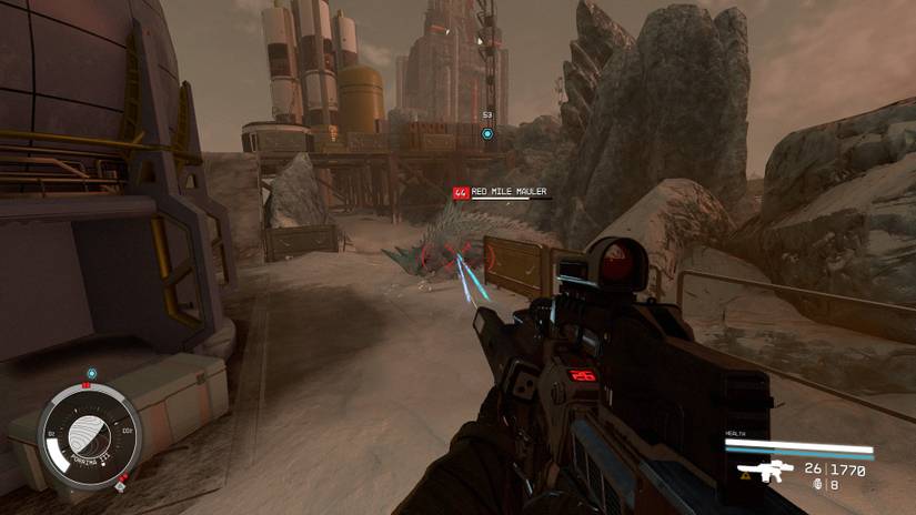 A high-level Mauler in Starfield's Red Mile race