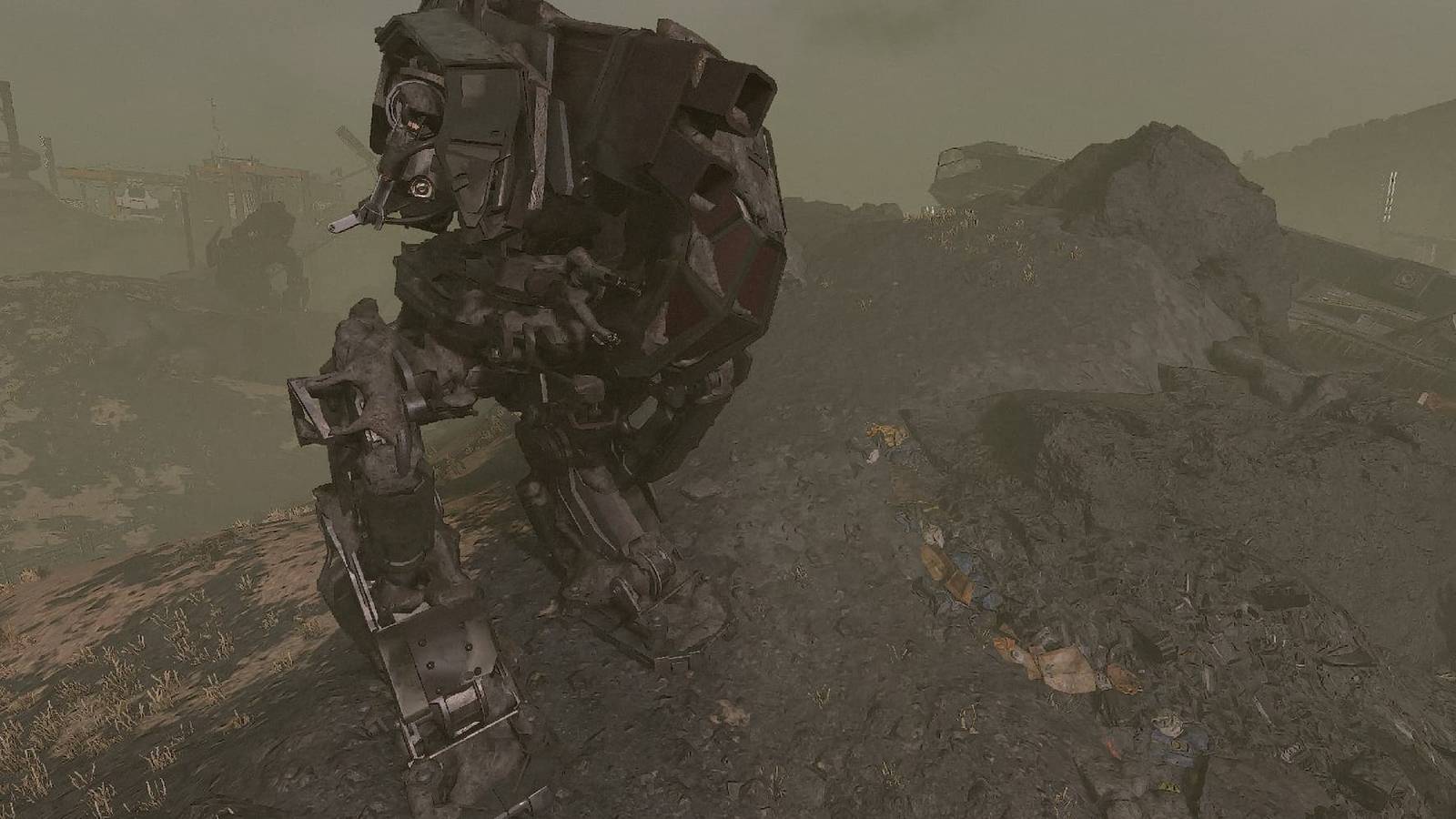 An old robot in the Mech Fields in Starfield's War Relics quest