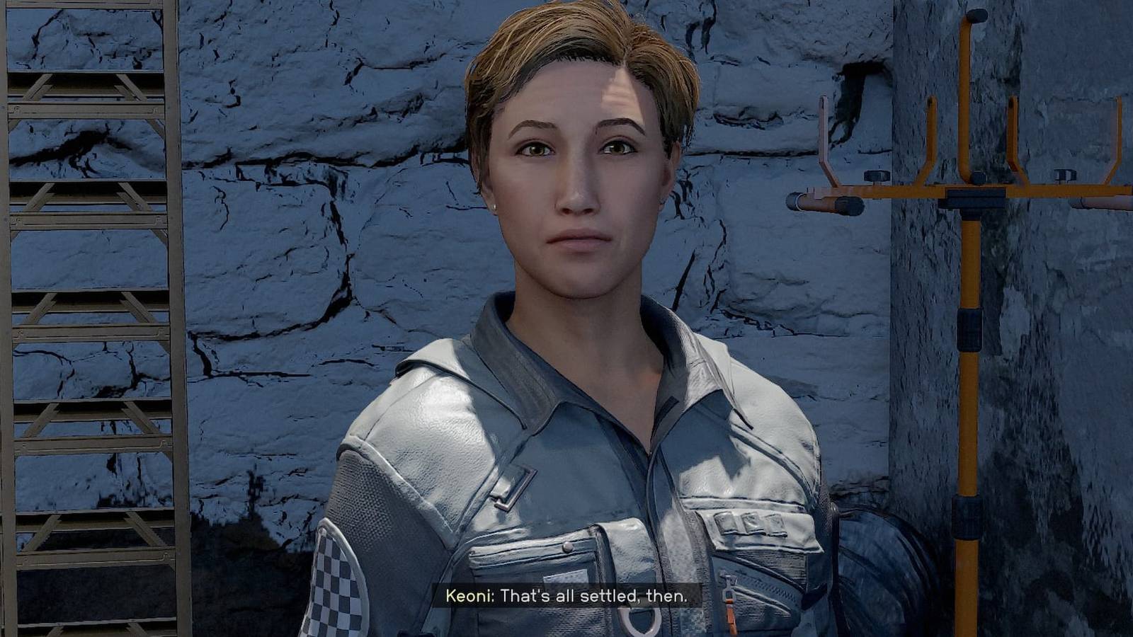 Keoni in the Defensive Measures quest in Starfield