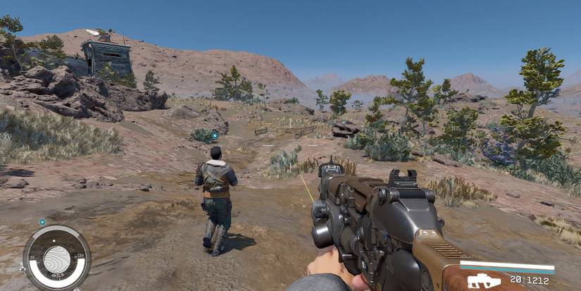 Patrolling Akila's outskirts in Starfield's False Positives mission