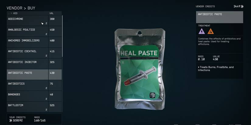 antibiotic paste in starfield