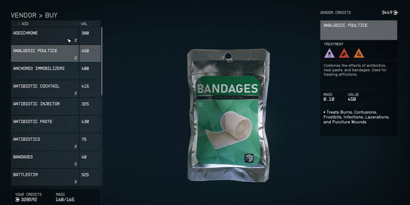 analgesic poultice in starfield