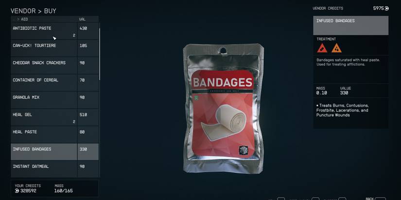 infused bandages aid item