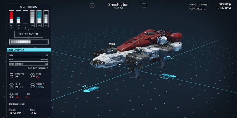 shackleton starfield ship