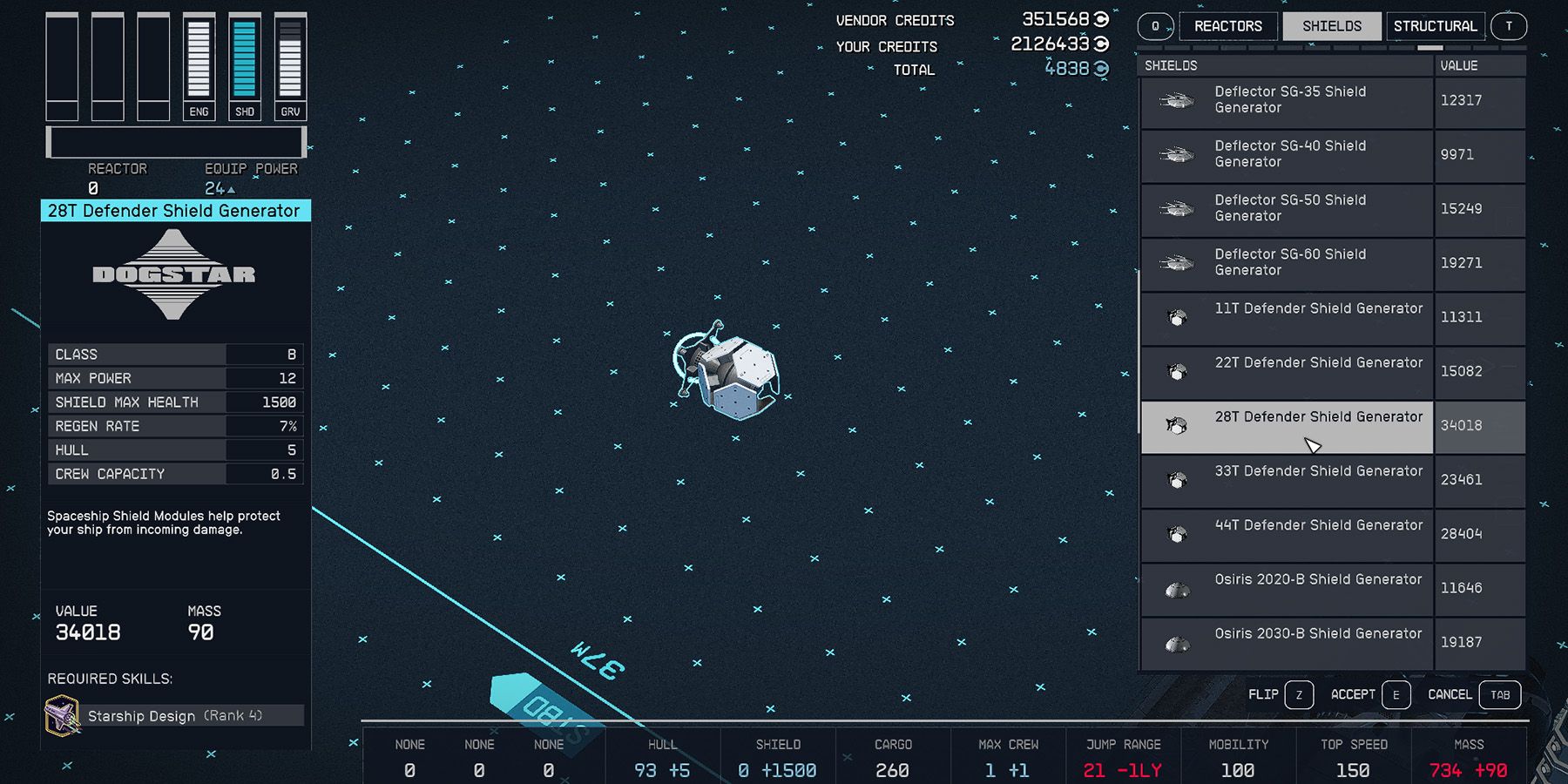 28t defender shield generator in starfield