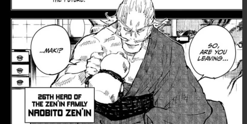 Naobito Zenin talking to Maki in Jujutsu Kaisen