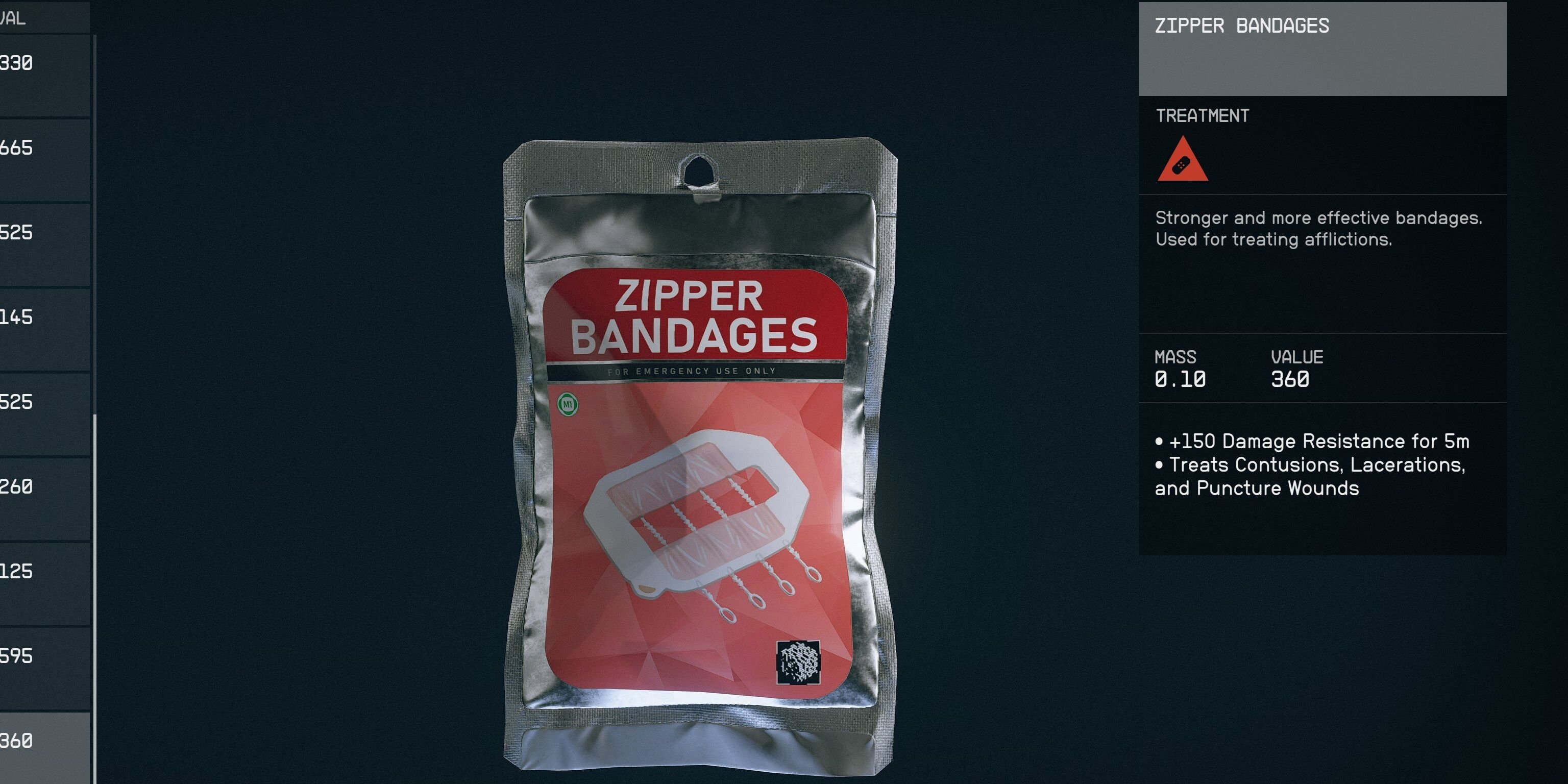 zipper bandages