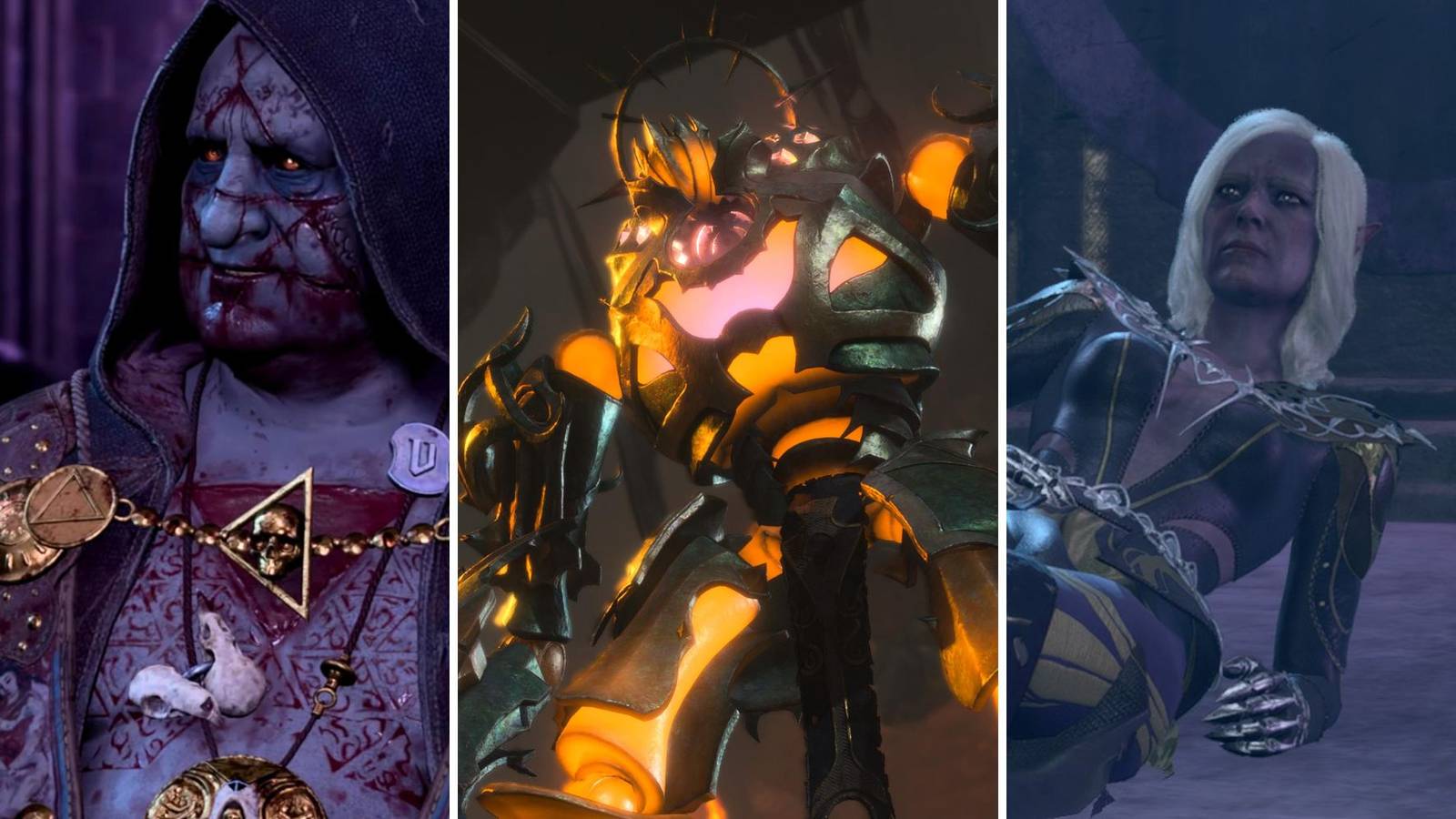 A grid showing three of the bosses in Baldur's Gate 3