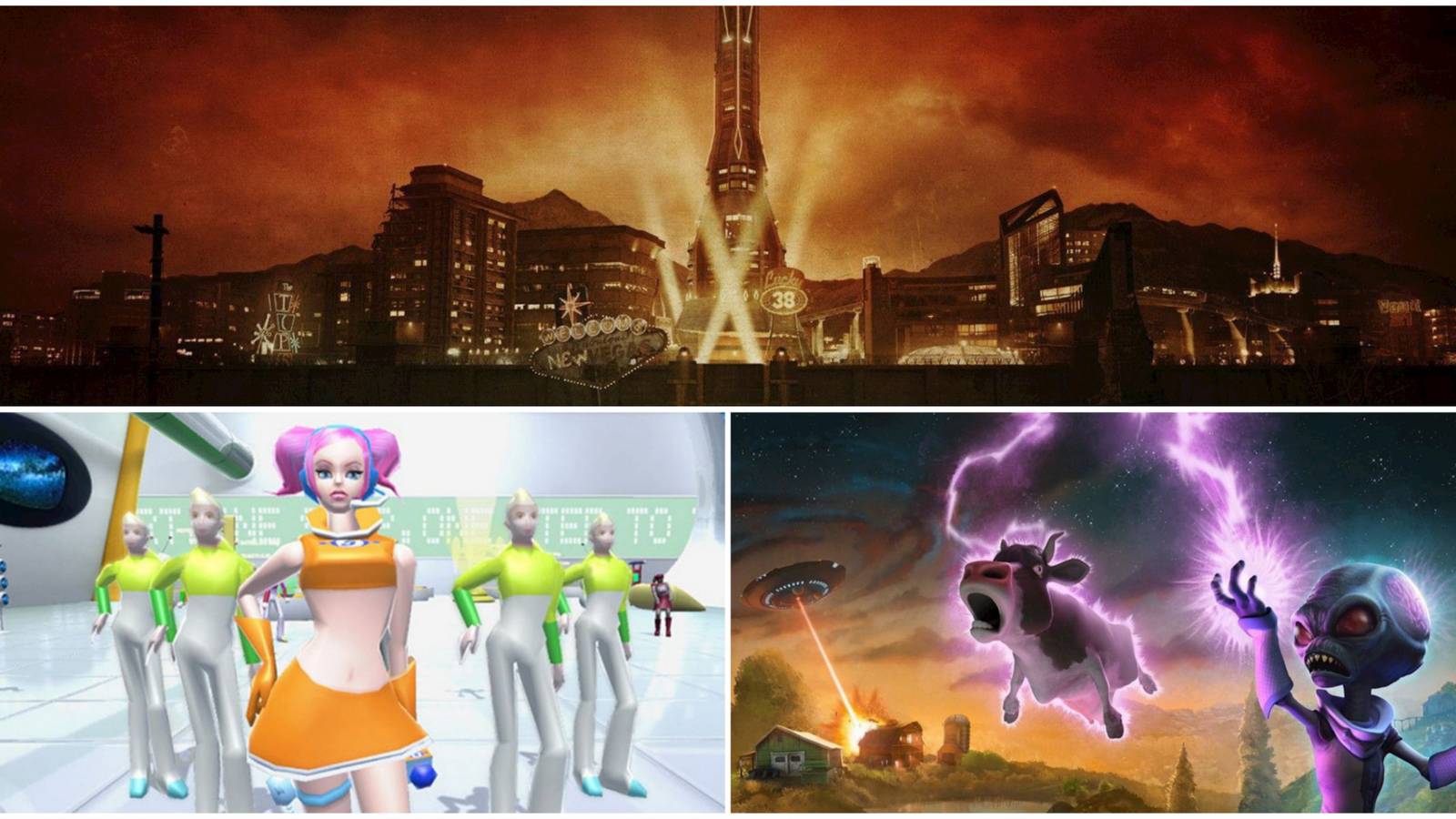 Best Atom Punk Games- Fallout New Vegas Space Channel 5 Destroy All Humans