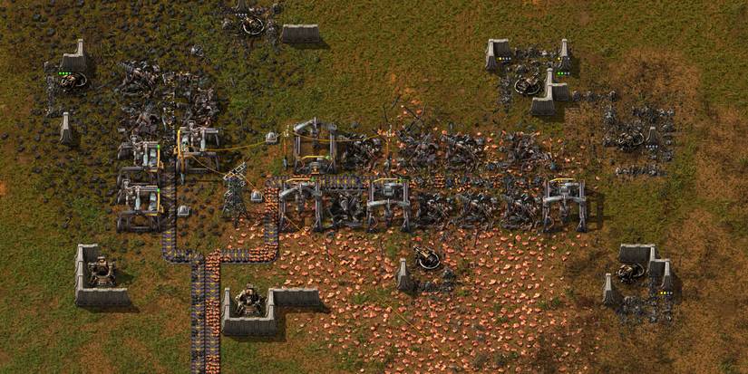 A drill in Factorio