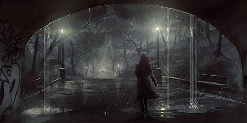 A vamprie walking in the night