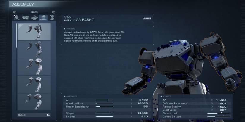 AA-J-123 Basho Arm Parts