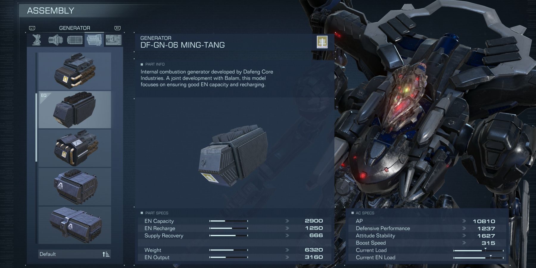 DF-GN-06 Ming Tang Generator Armored Core 6