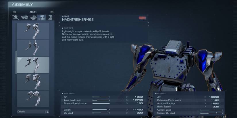 Nachtreiher/46E Arm Parts