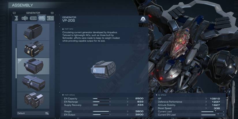VP-20S Generator Armored Core 6
