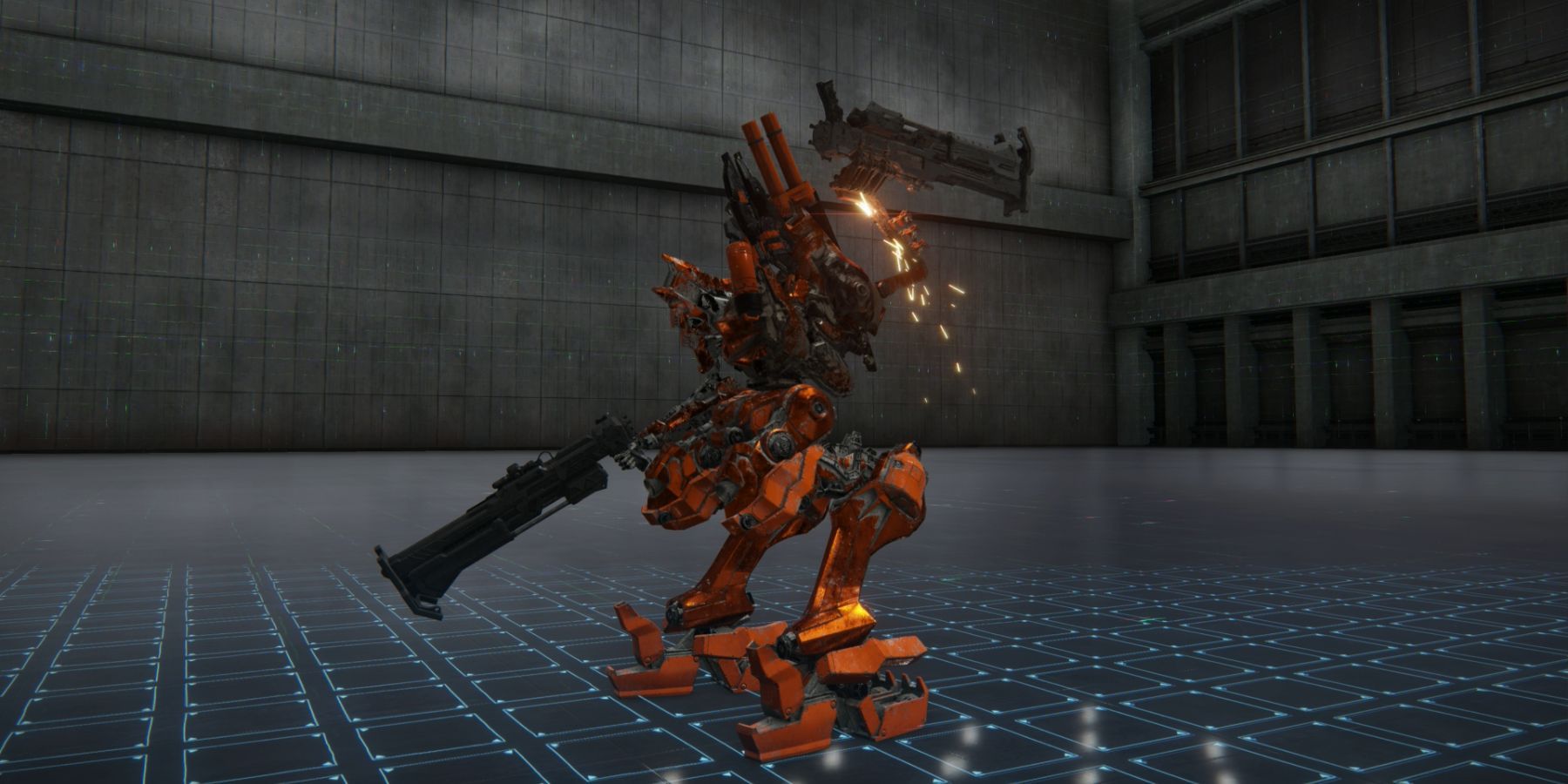 an AC using the Weapons Bay to switch between its left-side weapons