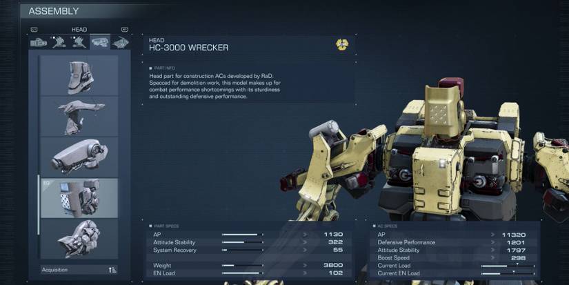 HC-3000 WRECKER Head Part Armored Core 6
