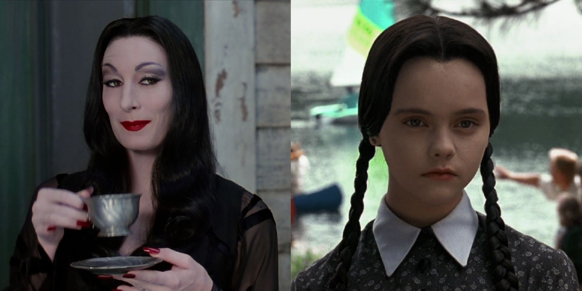 Morticia and Wednesday