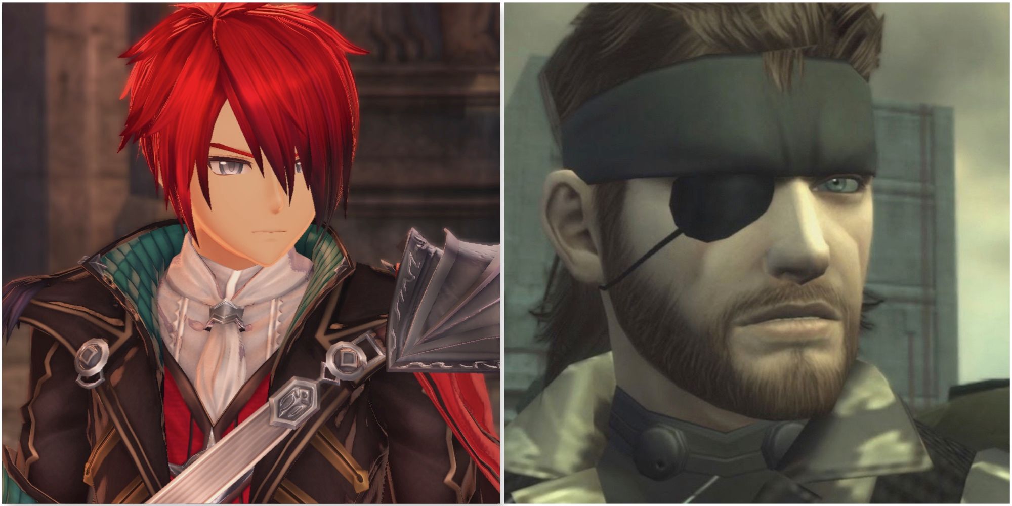 Adol in Ys 9 and Big Boss in Metal Gear Solid 3