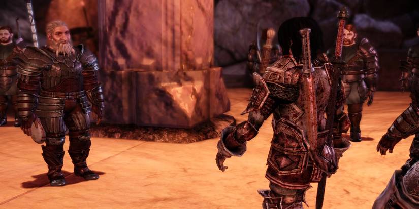 Aeducan meets Trian in Aeducan Thaig in the Dwarf Noble origin